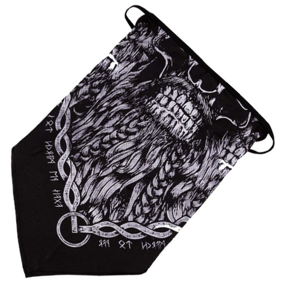 BLACK Goth SKULL Face Mask - Picture 3 of 8